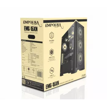 PC korpusas Inca EMG-15XN Midi Tower juodas