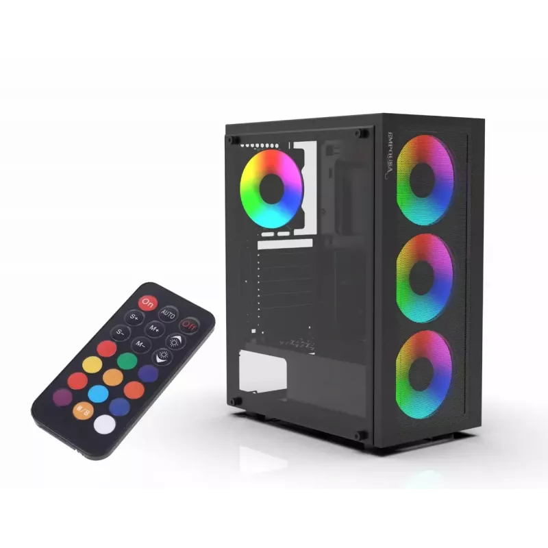 PC korpusas Inca EMG-15XN Midi Tower juodas