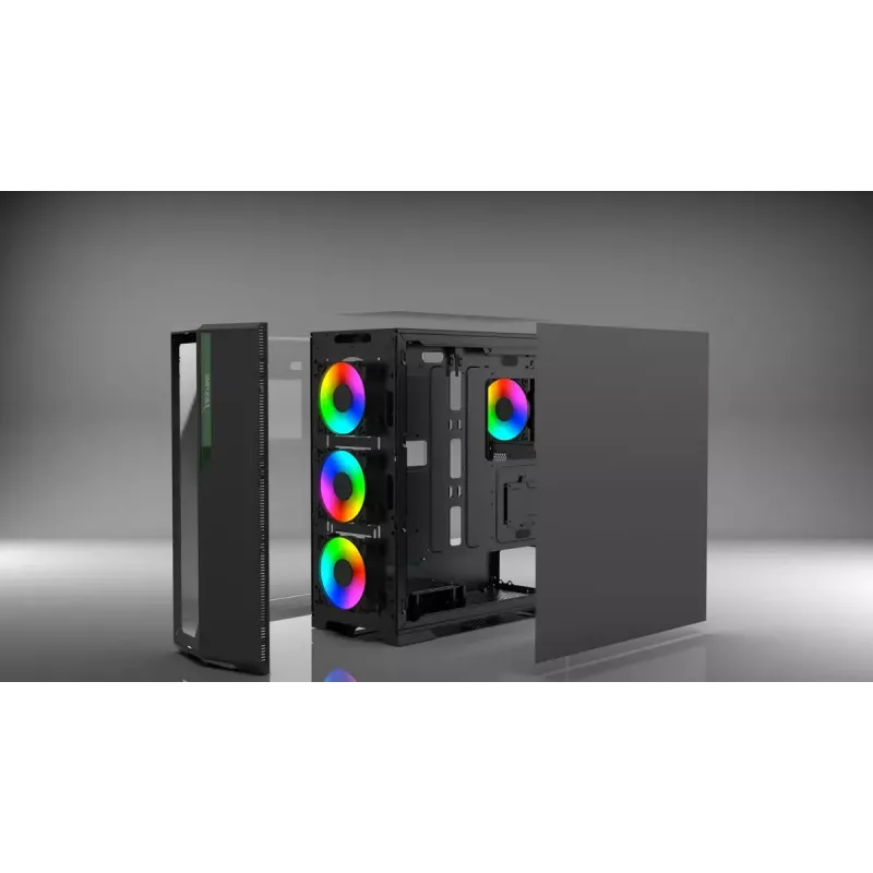 PC korpusas Inca EMG-17XN Midi Tower Juoda