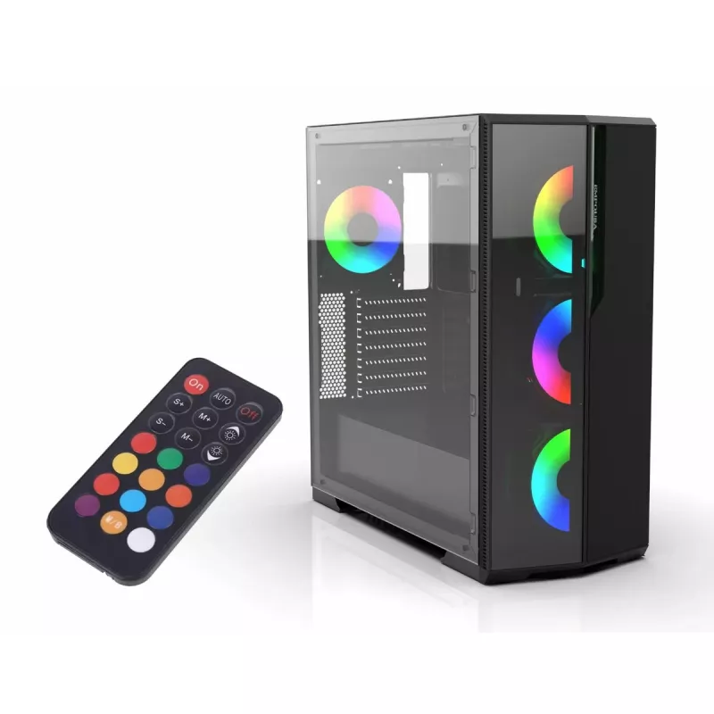 PC korpusas Inca EMG-17XN Midi Tower Juoda