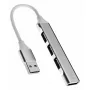 USB šakotuvas Inca IUSB-4TUX USB 2.0 Type-A 5000 Mbit/s sidabrinis baltas