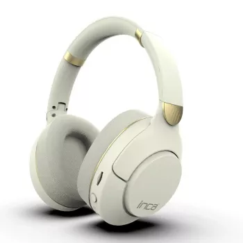 Ausinės Inca IBK-503B belaidės Bluetooth baltos 20-20000 Hz