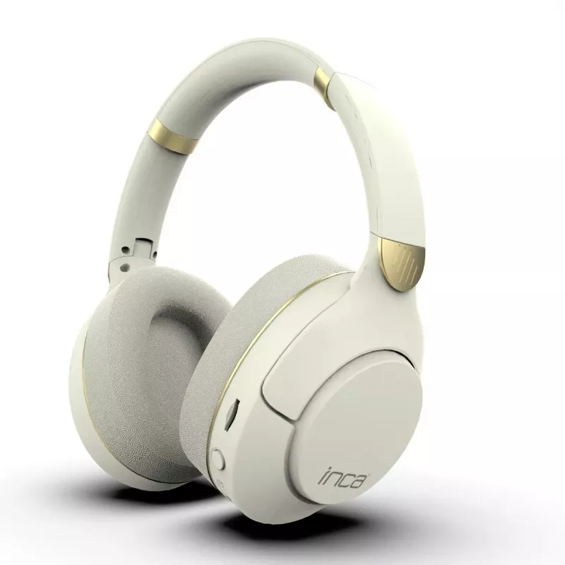 Ausinės Inca IBK-503B belaidės Bluetooth baltos 20-20000 Hz