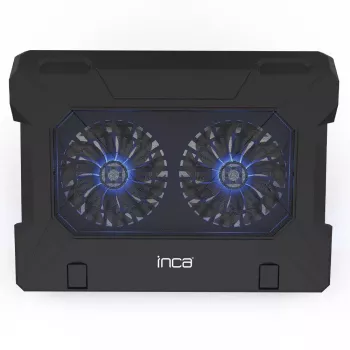 Nešiojamojo kompiuterio aušinimo padėklas Inca INC-321RX 43,2 cm 2 ventiliatoriai Juoda