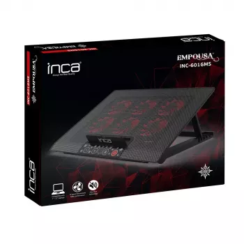 Nešiojamojo kompiuterio aušinimo padėklas Inca INC-601GMS 43,2 cm 6 ventiliatoriai USB juodas