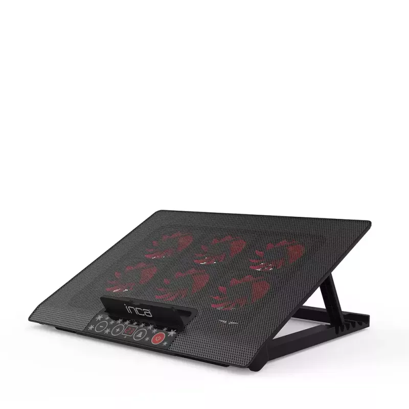 Nešiojamojo kompiuterio aušinimo padėklas Inca INC-601GMS 43,2 cm 6 ventiliatoriai USB juodas