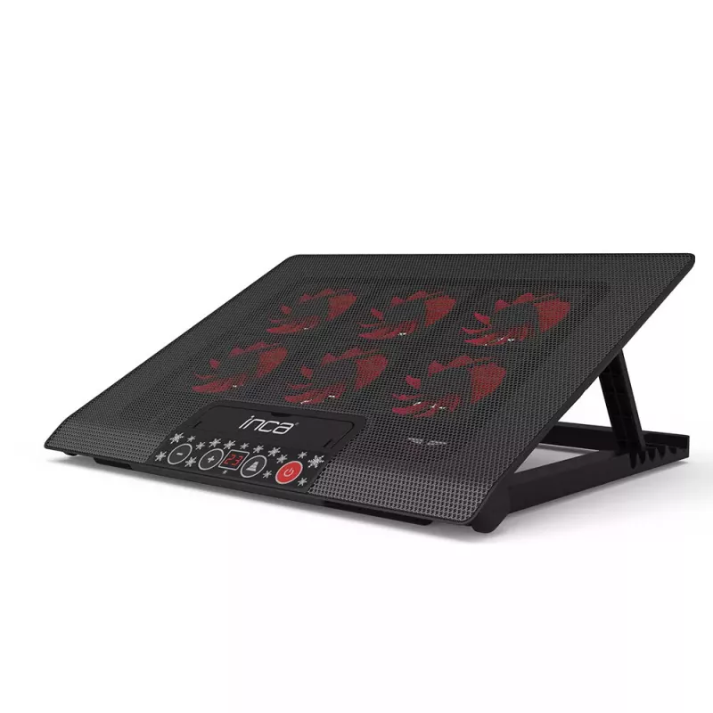 Nešiojamojo kompiuterio aušinimo padėklas Inca INC-601GMS 43,2 cm 6 ventiliatoriai USB juodas