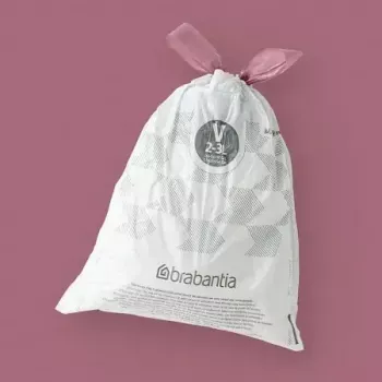 Šiukšlių maišeliai BRABANTIA 100253 3 l talpos šiukšliadėžėms, balti, plastikiniai, 40 vnt.