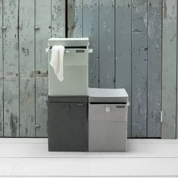 Brabantia 120442 skalbinių krepšys, 35 L, stačiakampis, juodas