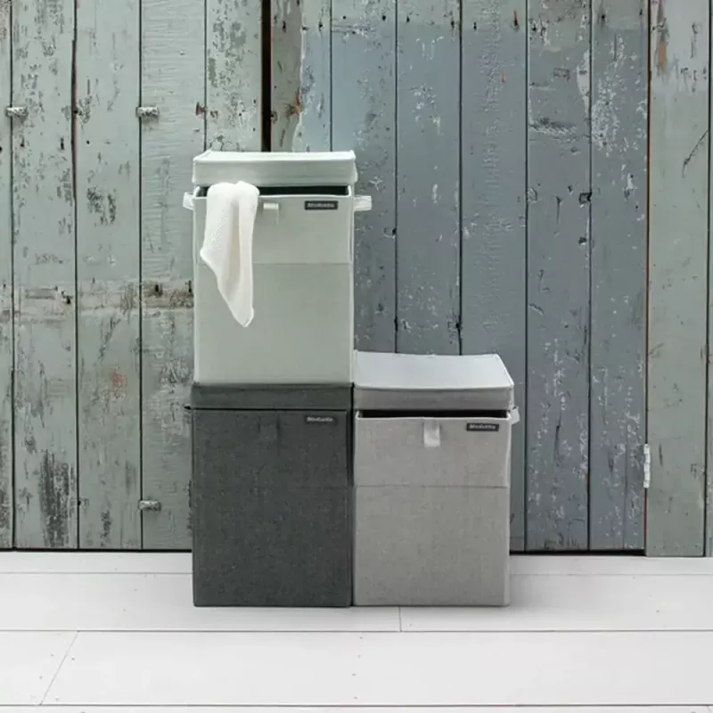 Brabantia 120442 skalbinių krepšys, 35 L, stačiakampis, juodas
