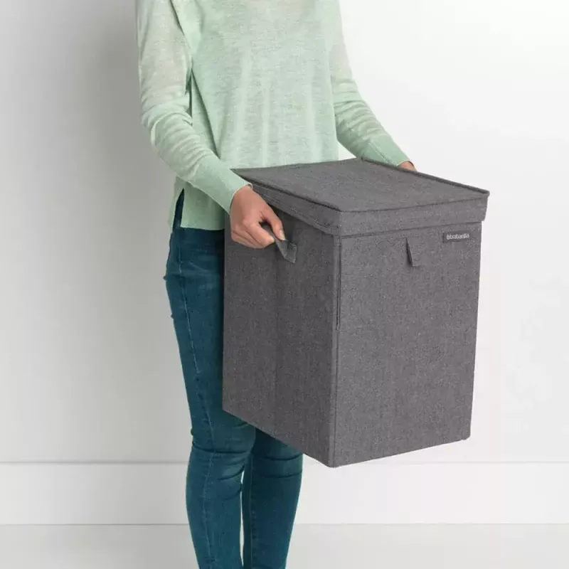 Brabantia 120442 skalbinių krepšys, 35 L, stačiakampis, juodas