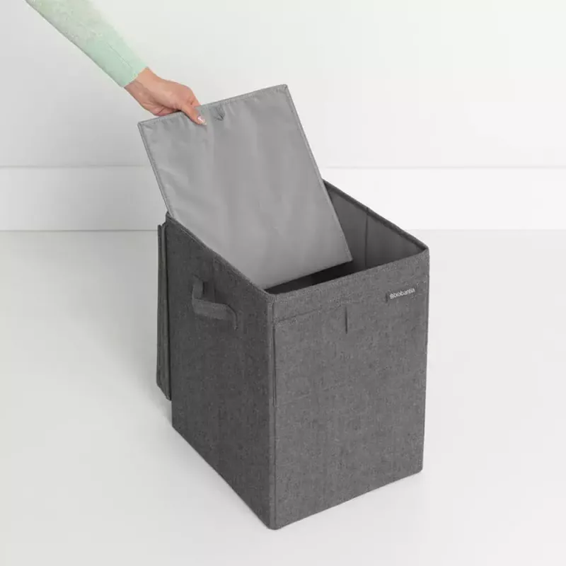 Brabantia 120442 skalbinių krepšys, 35 L, stačiakampis, juodas
