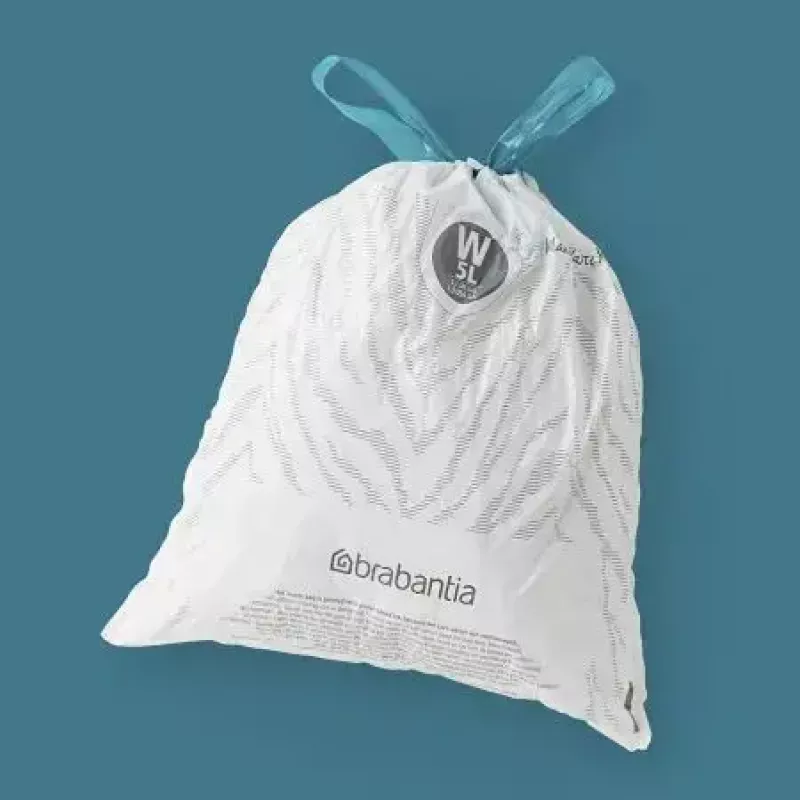 BRABANTIA 137846 šiukšlių maišai, 45 l talpa, balti, pakuotėje 40 vnt.