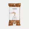 Trash bags BRABANTIA 12 L White, pack of 40 (model 138041) plastic liners 490×357 mm
