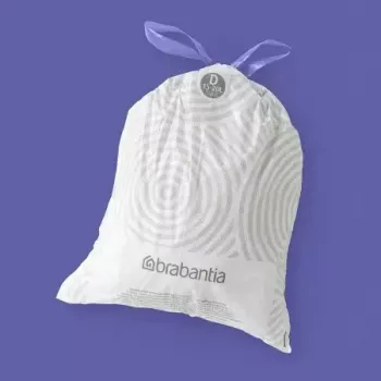 Šiukšlių maišeliai BRABANTIA 138164, 20 L, balti, plastikiniai, 40 vnt., 545×435 mm