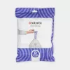 Šiukšlių maišeliai BRABANTIA 138164, 20 L, balti, plastikiniai, 40 vnt., 545×435 mm