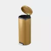 Atliekų konteineris Brabantia 238765 apvalus plieninis auksinis skersmuo 29,3 cm gylis 380 mm aukštis 679 mm