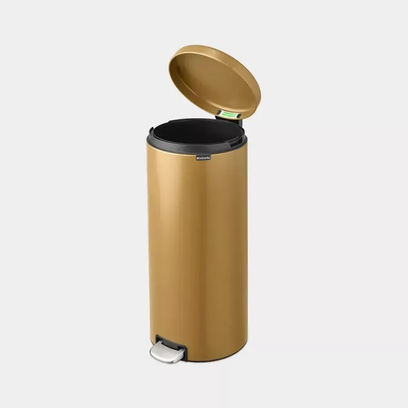 Atliekų konteineris Brabantia 238765 apvalus plieninis auksinis skersmuo 29,3 cm gylis 380 mm aukštis 679 mm