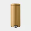 Atliekų konteineris Brabantia 238765 apvalus plieninis auksinis skersmuo 29,3 cm gylis 380 mm aukštis 679 mm