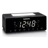 Laikrodinis radijo imtuvas Lenco CR540BK – FM žadintuvas, 1,2 colio LED ekranas, pritemdomas naktinis apšvietimas, USB įkrovimas, stereofoniniai garsiakalbiai