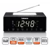 Laikrodinis radijo imtuvas Lenco CR540BK – FM žadintuvas, 1,2 colio LED ekranas, pritemdomas naktinis apšvietimas, USB įkrovimas, stereofoniniai garsiakalbiai