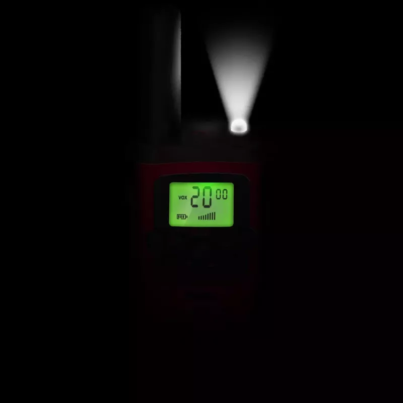 Alecto FR115RD dvipusis radijo ryšys 8 kanalai 446 MHz juoda raudona
