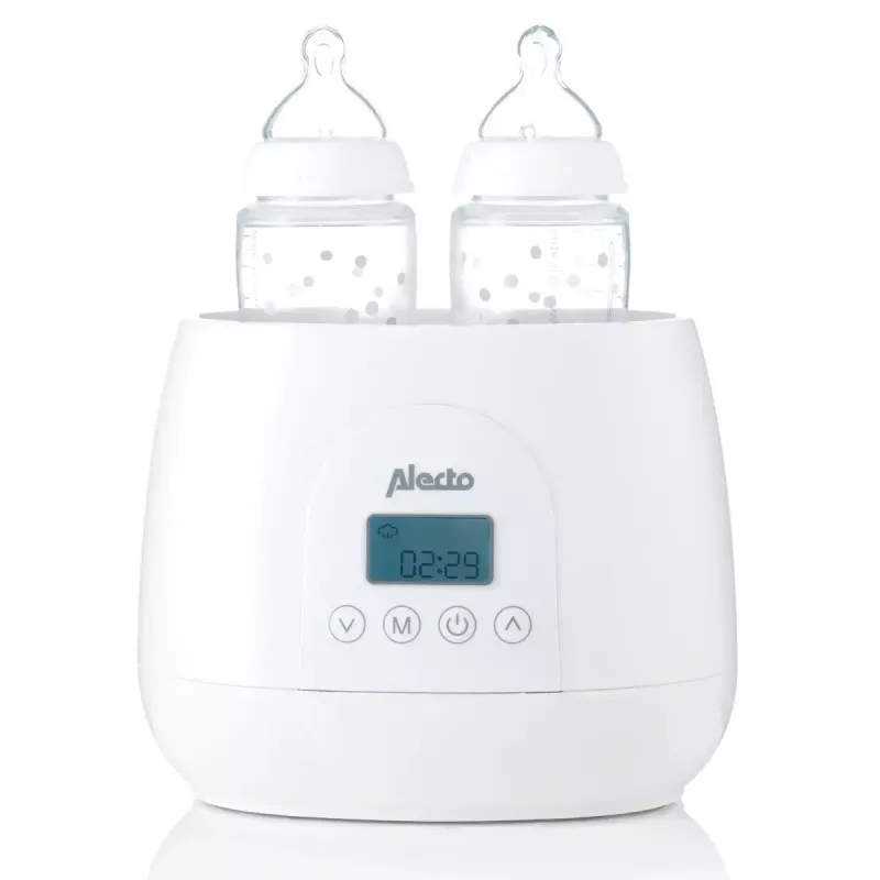 Buteliukų šildytuvas Alecto BW700TWIN — dvigubas 3 viename elektrinis buteliukų šildytuvas, 512 W, 230 V, baltas