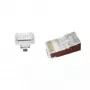RJ-45 vielos jungtis Gembird LC-PTF-01/100, F/UTP, ruda/sidabrinė/skaidri, 10 vnt.