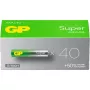 GP Super Micro AAA 1,5 V šarminės mangano baterijos — 40 vnt. pakuotė