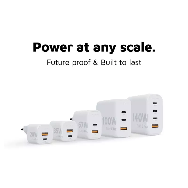 Vidinis įkroviklis Xtorm 100W GaN² Ultra Wall Charger greitasis įkrovimas 2 USB-C