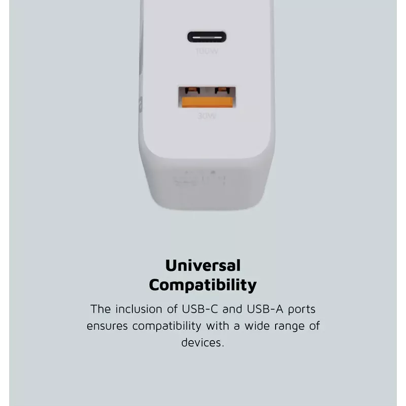Vidinis įkroviklis Xtorm 100W GaN² Ultra Wall Charger greitasis įkrovimas 2 USB-C
