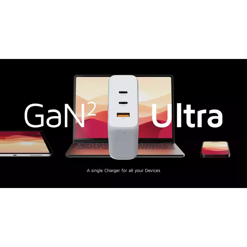 Vidinis įkroviklis Xtorm 100W GaN² Ultra Wall Charger greitasis įkrovimas 2 USB-C