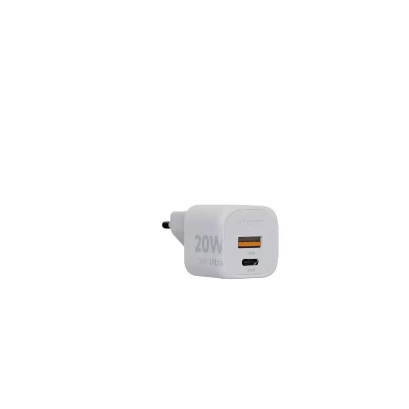 Sieninis įkroviklis Xtorm 20W GaN² Ultra — 20 W, USB-C, vidaus, baltas