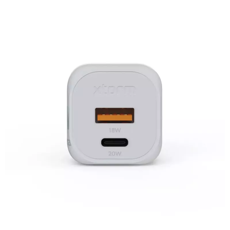 Sieninis įkroviklis Xtorm 20W GaN² Ultra — 20 W, USB-C, vidaus, baltas