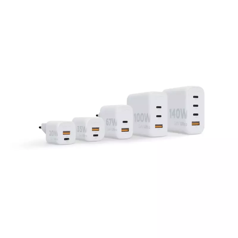 Sieninis įkroviklis Xtorm 20W GaN² Ultra — 20 W, USB-C, vidaus, baltas