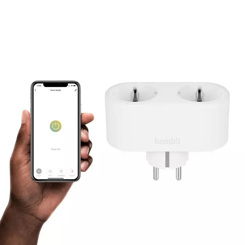 Išmanusis kištukas Avanca International BV Hombli Smart Socket Duo EU — Wi‑Fi, 220–250 V, 50–60 Hz, 3540 W, vidaus, balta