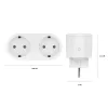 Išmanusis kištukas Avanca International BV Hombli Smart Socket Duo EU — Wi‑Fi, 220–250 V, 50–60 Hz, 3540 W, vidaus, balta