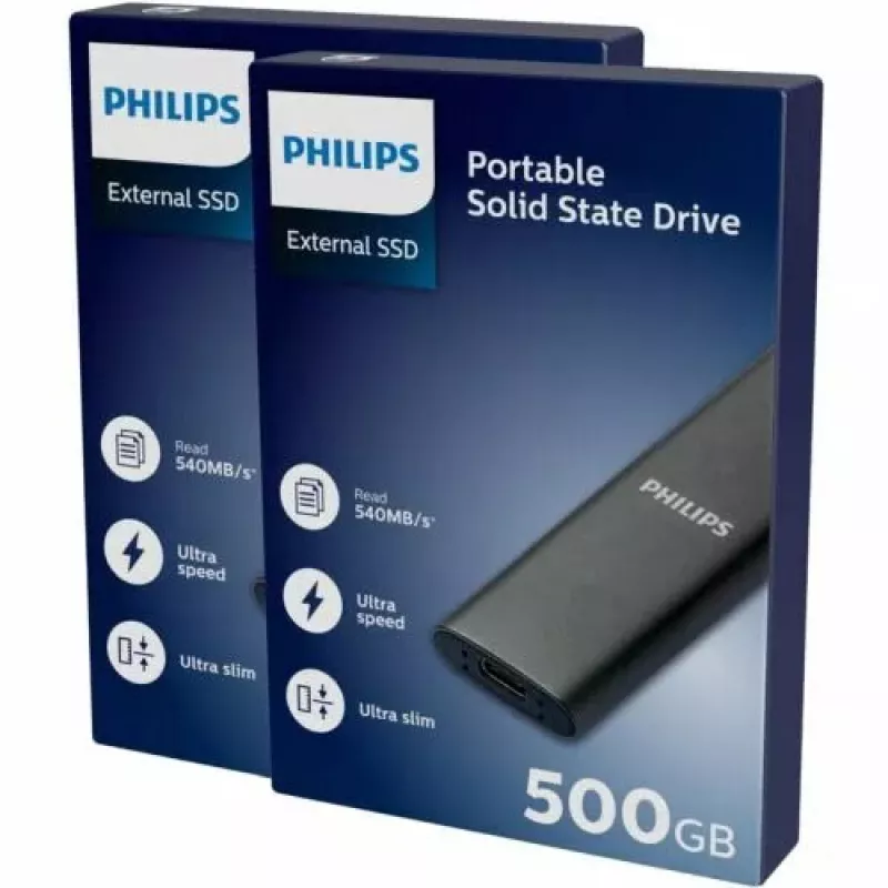 Išorinis SSD diskas „Philips“ 500 GB, 2,5 col., USB 3.2 FM50SS030P/00