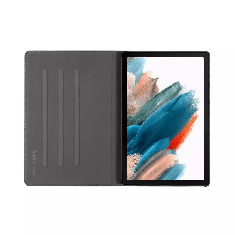 Dėklas-knygelė GeckoCovers, skirtas Galaxy Tab A8 (2021) – Easy-Click 2.0, veliūras ir dirbtinė oda, stovas, 10,5 colio ekranas
