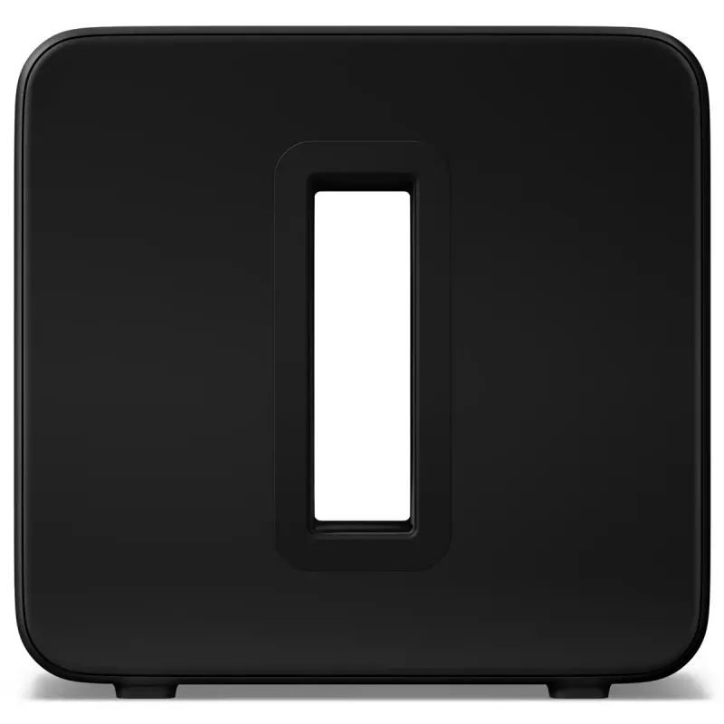 Aktyvus žemų dažnių garsiakalbis Sonos Sub 4 Juoda — D klasės stiprintuvas, AC 110–240 V, 40,2×15,8×38,9 cm