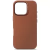 Dekoruotas odinis dėklas iPhone 16 Pro 6,3 colio rudas