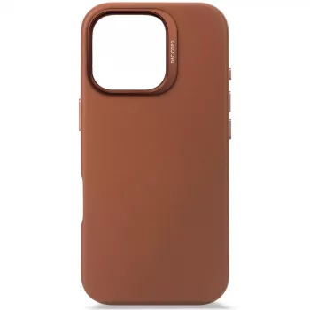 Dekoruotas odinis dėklas iPhone 16 Pro 6,3 colio rudas