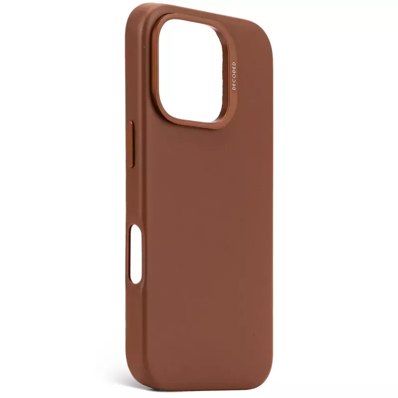 Dekoruotas odinis dėklas iPhone 16 Pro 6,3 colio rudas