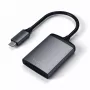 Kortelių skaitytuvas Satechi ST-TCU3CRM USB 2.0 Type-C — SD, MicroSD, pilkas, vidinis, 312 Mbit/s