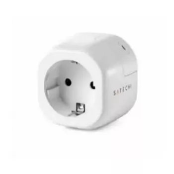 Kištukinis lizdas Satechi ST-HK10AW-EU — Wi‑Fi išmanusis kištukas, baltas, LED indikatorius, 61×52,3×52,3 mm