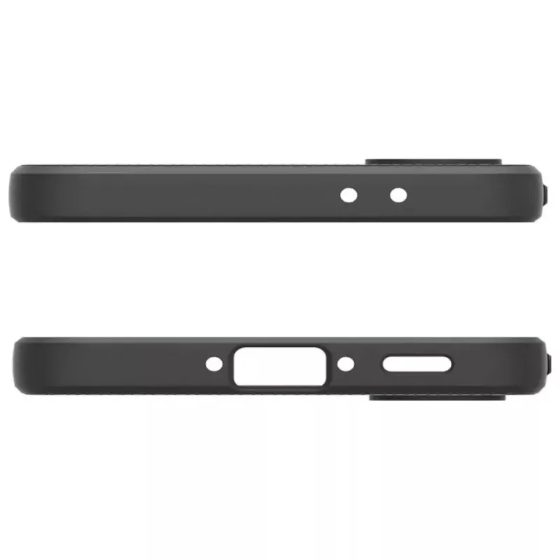Apsauginis telefono dėklas Spigen Liquid Air, skirtas Samsung Galaxy A36 5G, matinės juodos spalvos