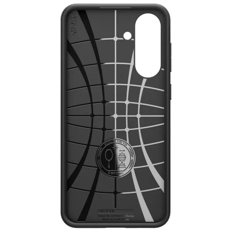 Apsauginis telefono dėklas Spigen Liquid Air, skirtas Samsung Galaxy A36 5G, matinės juodos spalvos