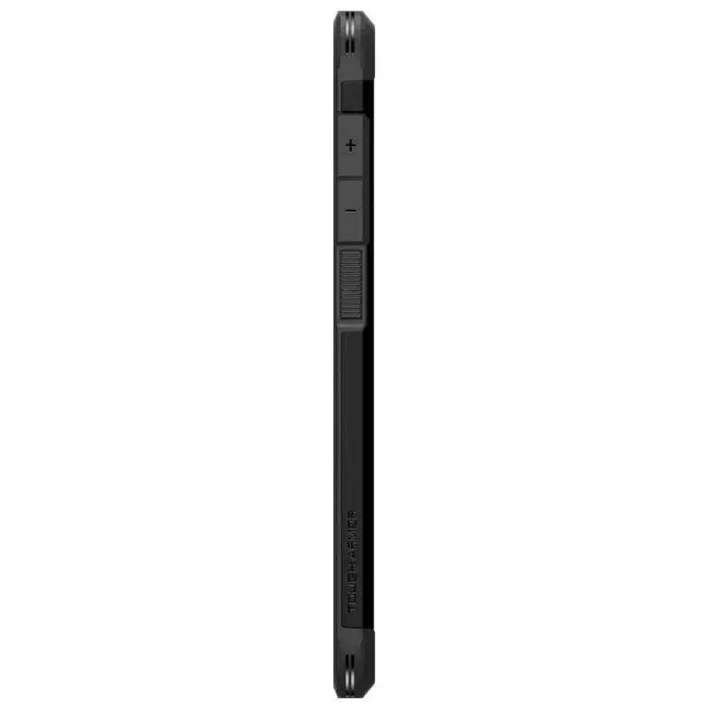 Spigen Tough Armor dėklas Samsung Galaxy A56 5G — juodas, dvisluoksnis apsauginis dangtelis