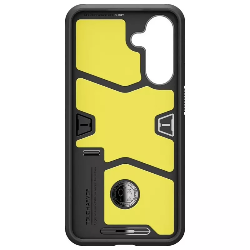 Spigen Tough Armor dėklas Samsung Galaxy A56 5G — juodas, dvisluoksnis apsauginis dangtelis