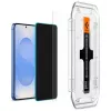 Grūdinto privatumo stiklo ekrano apsauga Spigen Glas.TR EZ FIT HD, skirta Samsung Galaxy S24/S25 — 2 vnt.